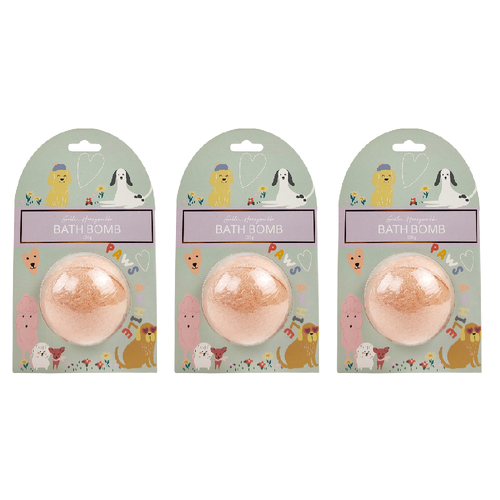 3PK Urban Perfect Pets Dog 150g Golden Honeysuckle Bath Bomb Fizz