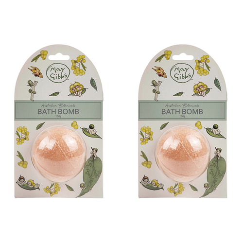 2PK Urban Australian Botanicals May Gibbs 150g Bath Bomb - Green/Yellow
