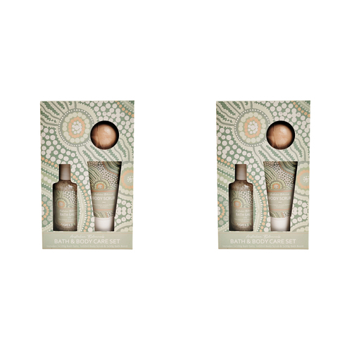 2x 3pc Urban ES Journey Bath Salt/Bomb/Body Scrub Care Set - Green