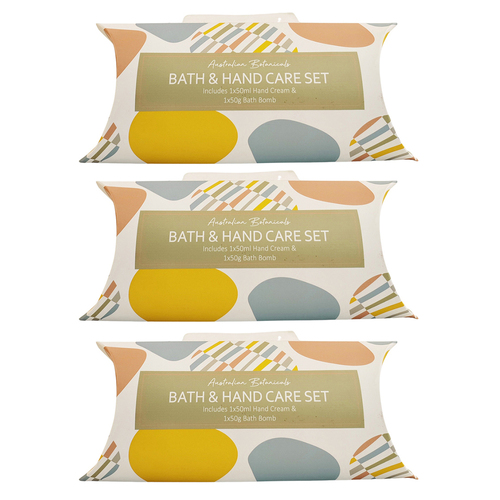 3x 2pc Urban Maldon 50g Bath Bomb/50ml Hand Cream Care Set