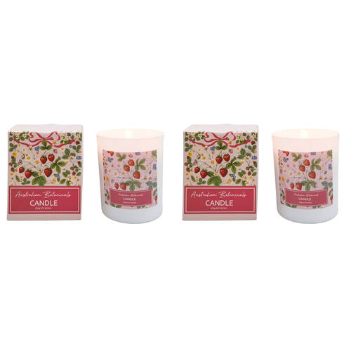 2PK Urban Australian Botanicals Strawberry Fields Soy Blend One-Wick Candle 150g
