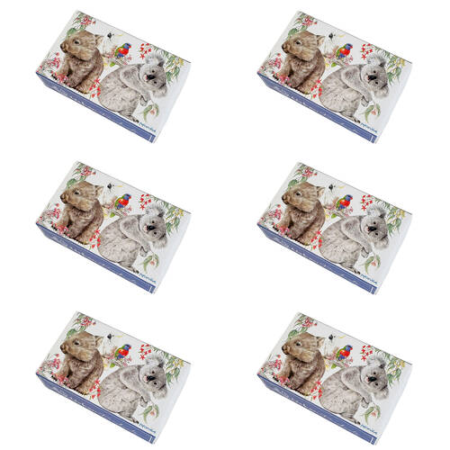 6x Urban Australian Botanicals Body Care Popcorn Blue Bar Soap 150g White/Blue