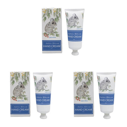 3x Urban Australian Botanicals Popcorn Blue Hand Cream 100g White/Blue