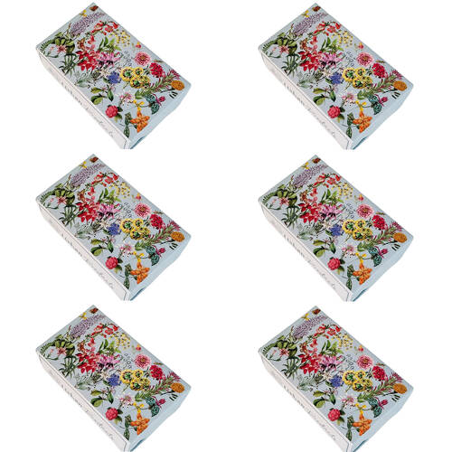 6PK Urban Australian Floral Botanicals Body Care Bar Soap 150g Blue/White