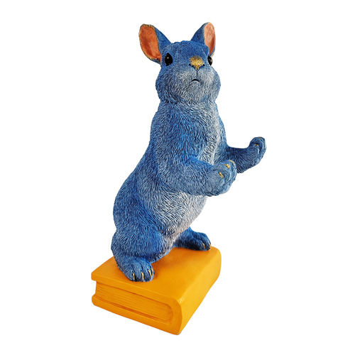 Urban Ludicrous Bunny Polyresin 24cm Bookend - Vibrant Blue