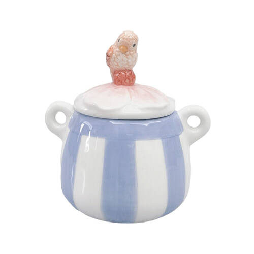 Urban Ceramic Perdy Parrot Kitchen Cannister Jar 13x12cm Blue