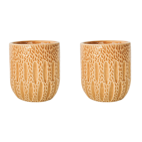 2PK Urban Products The Dash Planter Home Decor Mustard 13cm