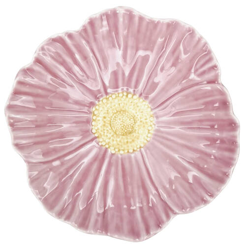 Urban Ceramic Round Flower Serving Plate Dish 20cm Pink/Yellow