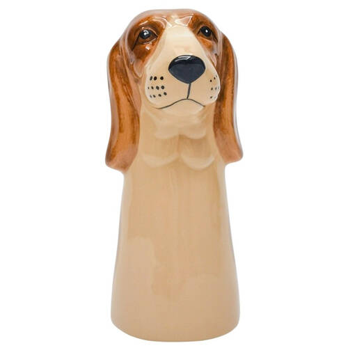 Urban Georgie Dog Vase Ceramic 19x10cm Brown/White