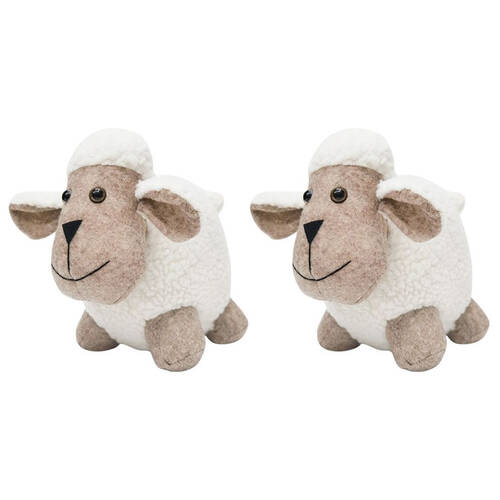 2PK Urban Sheep Door Stopper Fabric 21x29cm White Bisque