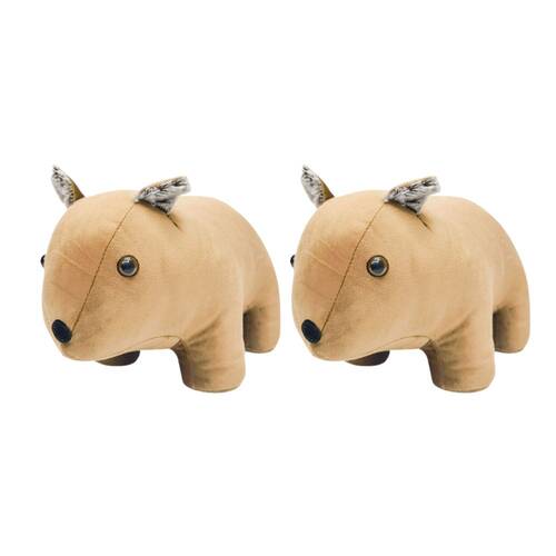 2PK Urban Wombat Door Stopper Home/Room Decor 18cm Brown