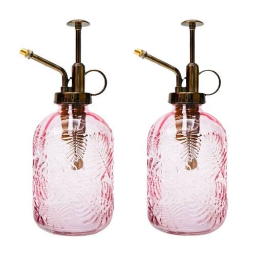 2x Urban Tropical Water Mister Plant Watering Container Pink 20cm