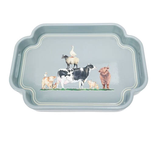 Urban Farm Rectangle Tray Home/Kitchen Food Server Blue 35cm