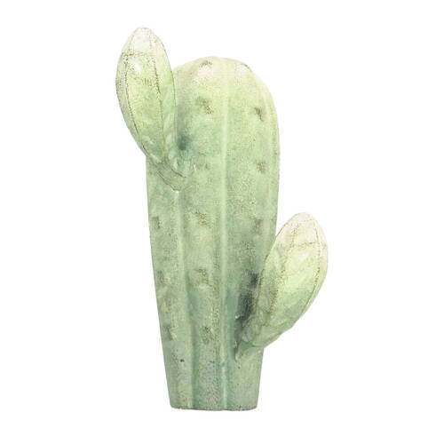 Urban Metal Cactus Decorative Hanging Wall Hook 14x8cm Green