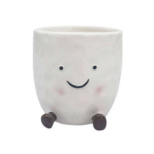 Urban Ceramic Sweetie Pie Friends Vessel Decorative Storage Vase 11cm White