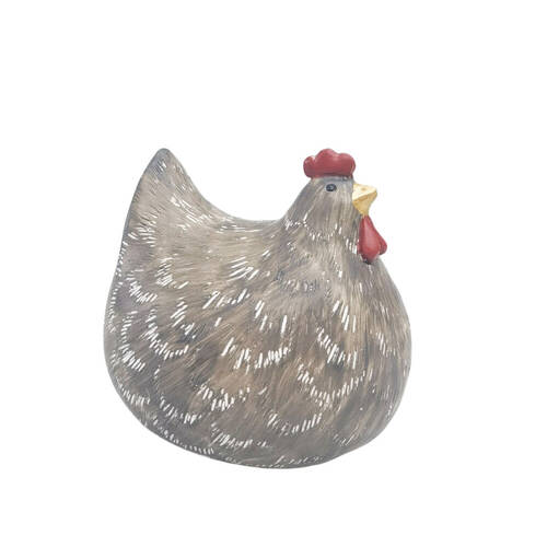 Urban Chicken Resin Decorative Ornament Statue Small 9cm Brown