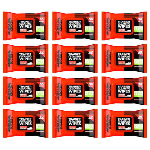 12x 30pc Urban Kicks Trainer Cleaning Wipes Marks & Scuff Remover Shoe Cleaner