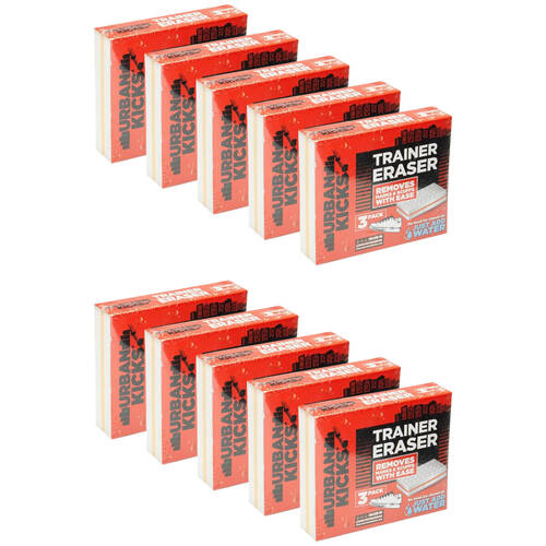 10x 3pc Urban Kicks Trainer Eraser Marks & Scuff Remover Just Add Water Shoe Cleaner