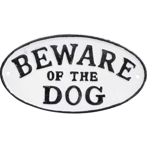 LVD Sign Beware Dog Outdoor Garden/Patios Decor 23x12.5cm