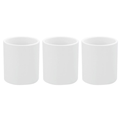 3x Boxsweden Bano 8x9cm Ceramic Bathroom Cup Holder - White 