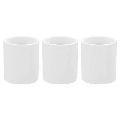 3x Boxsweden Bano 8x9cm Ceramic Bathroom Cup Holder - White 