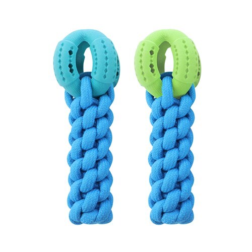 2PK Paws & Claws Fetch N' Play Ball + Rope Tugger Dog/Pet Toy Assorted 24x10x10cm