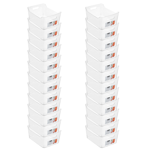 24PK Boxsweden Crystal Food Storage Container 25x18cm Medium - Clear