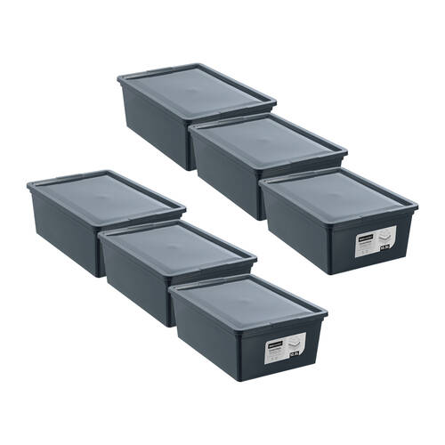 6PK Boxsweden Essentials Storage Organiser Stackable Tub/Box 10.5L/36x26cm Assorted