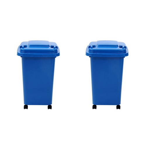 2PK Boxsweden Wheelie Storage Bin 32L 39.5x34.5x53cm Assorted