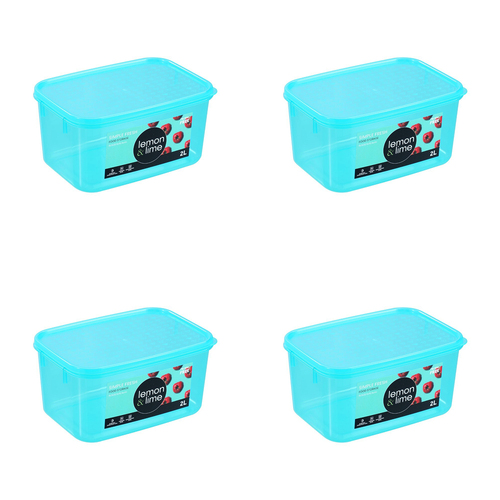 24pc Lemon & Lime 2L Simple Fresh Food Container Assorted