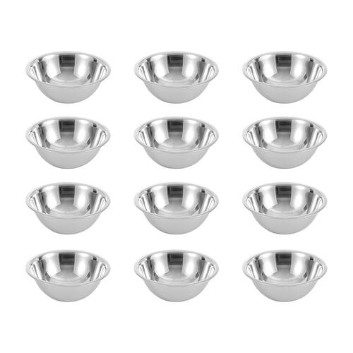 12PK Lemon & Lime High-Quality Durable Stainless Steel Sleek Mixing Bowl 20cm