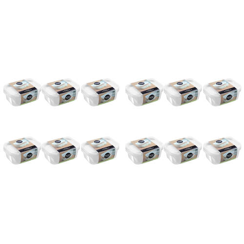 12x 2pc Lemon & Lime Reusable Lunch/Snack Container Portable Rectangular 850ml