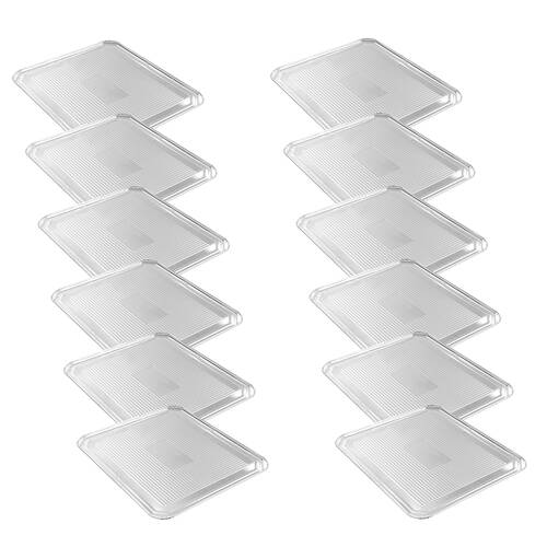 12x 3pc Lemon and Lime Aluminium Foil Rectangle Oven Liner Tray 46x40cm 