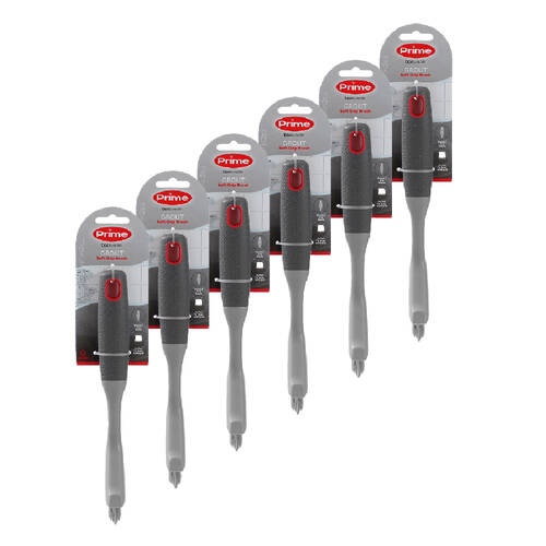 6PK Boxsweden Essential Prime Indoor Grout Cleaning Brush with Soft Grip 25cm
