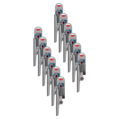 12PK Boxsweden Prime Indoors Cleaning Squeegee w/ Rotating Head & Grip 24cm Grey