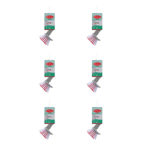6PK Boxsweden Prime Essentials Universal Kitchen Hand Brush Grey/White