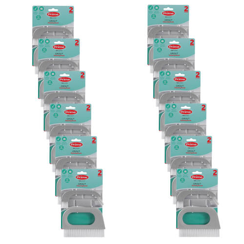12x 2pc Boxsweden Prime Essential Grout Track Cleaning Brush Small