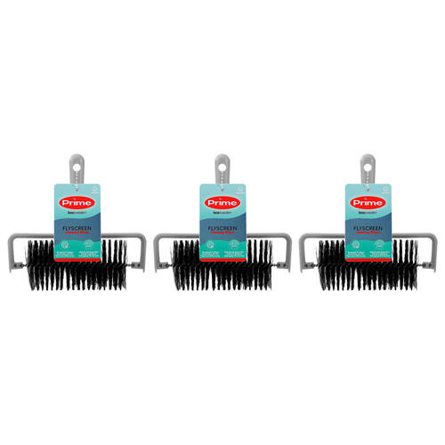 3PK Boxsweden Prime Flyscreen Cleaning Wheel w/ Brush/Comfort Grip Handle Assorted