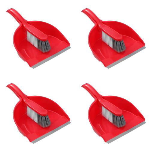 4PK Boxsweden Prime Indoor Essentials Dustpan and Bristle Brush Assorted