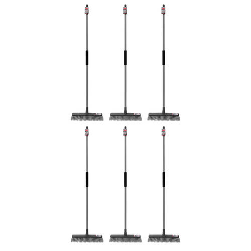 6PK Boxsweden Prime Yard Heavy Duty Broom w/ Long Handle 1.3m/38.5cm Assorted
