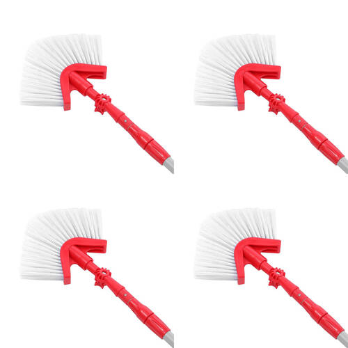 4PK Boxsweden Prime V-Shaped Corner Cobweb Brush with Rotating Head Assorted