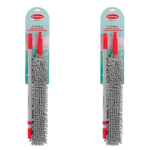 2PK Boxsweden Prime Flexible Microfibre Duster W/ Extendable Handle Asstd