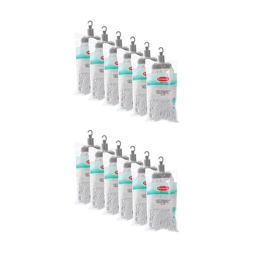 12PK Boxsweden Prime Cotton Mop Refill 200GR Head for Cleaning Assorted