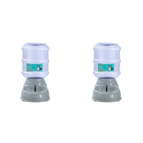 2PK Paws And Claws Barrel Pet Fresh Water Dispenser 3.8L/32x17.5x31cm Clear