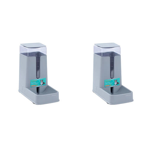 2PK Paws And Claws Gravity Pet Fresh Water Dispenser 3.4L/28.5x16.5x31cm Clear