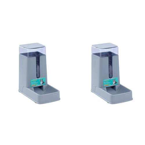 2PK Paws And Claws Gravity Pet Fresh Food Dispenser 3.4L/28.5x16.5x31cm Clear