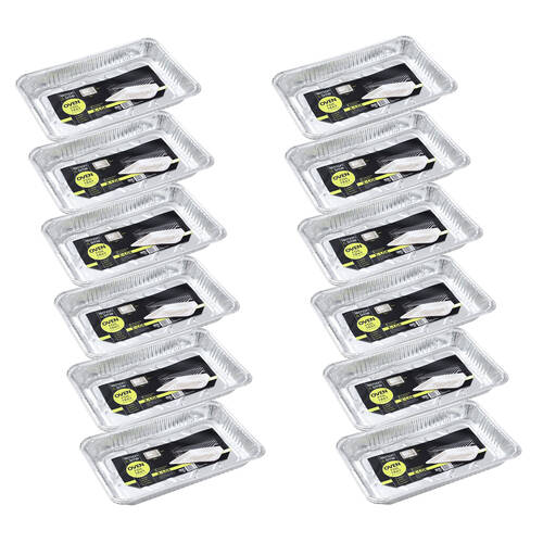 12PK Lemon and Lime Extra Large Aluminium Foil Oven Roasting Tray 2x33x5.5cm