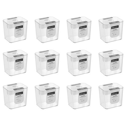 12PK Boxsweden Cystal Cosmetics Storage/Container for Bathroom 10x8x10cm Clear