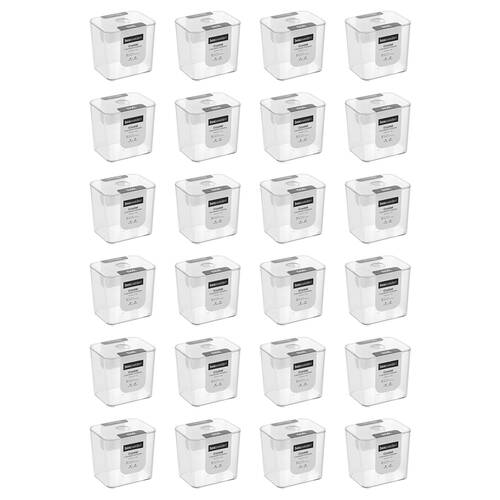 24PK Boxsweden Cystal Cosmetics Storage/Container for Bathroom 10x8x10cm Clear
