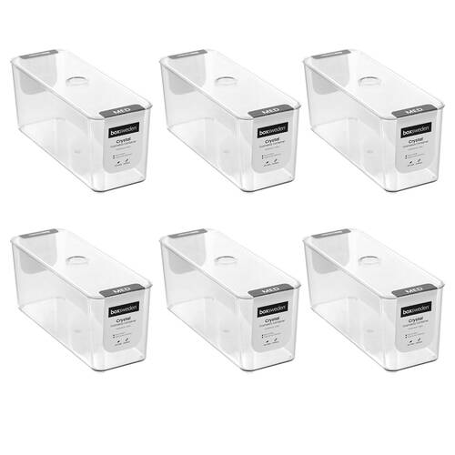 6PK Boxsweden Cystal Cosmetics Storage/Container for Bathroom 22x9x10cm Clear